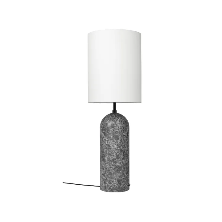 Gravity XL lampa podłogowa - szary marmur/biały, high - GUBI