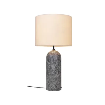 Gravity XL lampa podłogowa - szary marmur/biały, low - GUBI