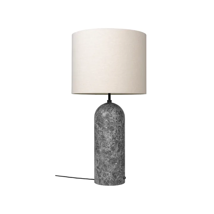 Gravity XL lampa podłogowa - szary marmur/biały, low - GUBI