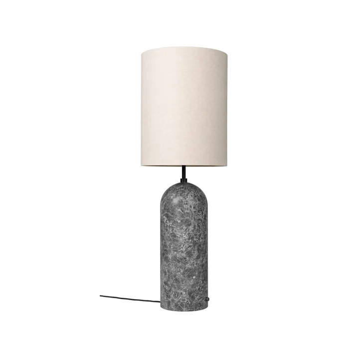 Gravity XL lampa podłogowa - szary marmur/canvas, high - GUBI