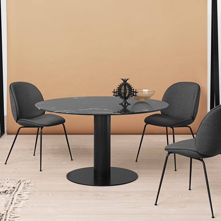 Gubi 2.0 stół , marble black, ø110, czarny stojak GUBI