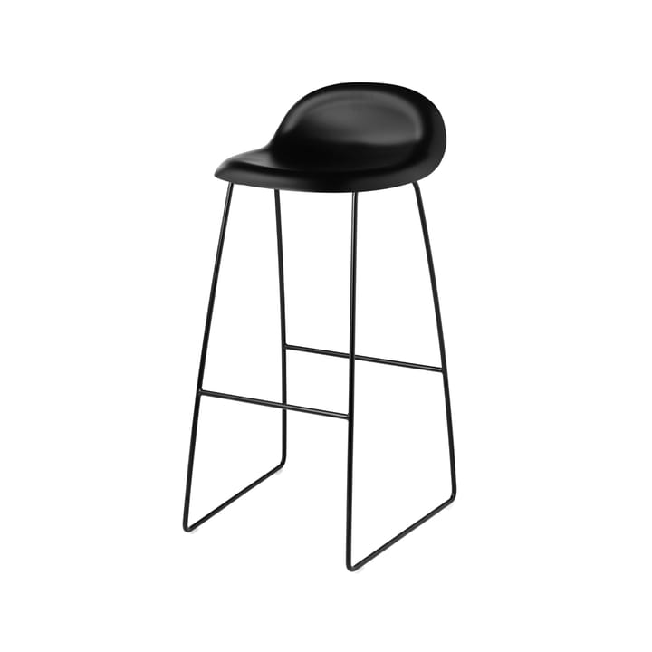 Gubi 3D krzesło barowe wysoke - black, czarny stalmedar - GUBI