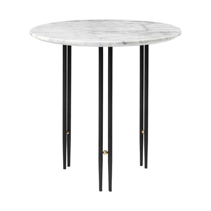 IOI stolik kawowy Ø50 cm - Czarny-mosiądz-biały marmur - GUBI