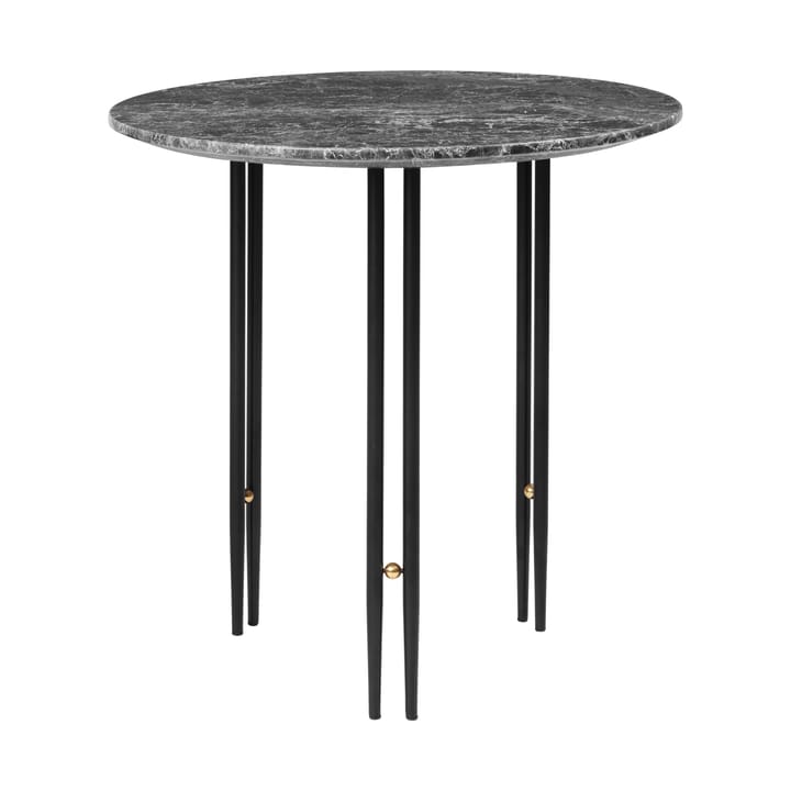 IOI stolik kawowy Ø50 cm - Czarny-mosiądz-szary marmur - GUBI