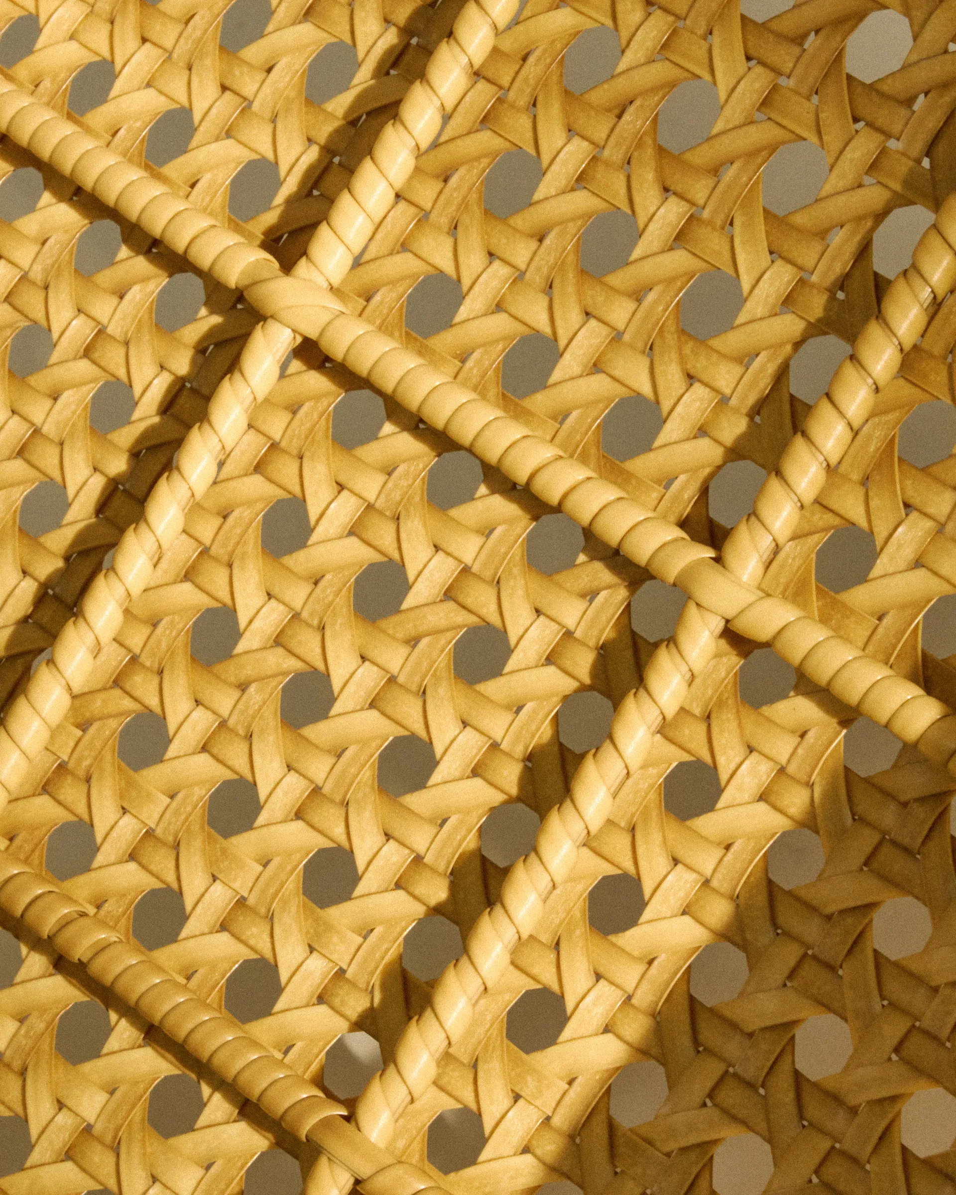 Krzesło C-chair Outdoor , All french cane-natural teak GUBI