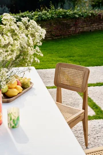 Krzesło C-chair Outdoor  - All french cane-natural teak - GUBI