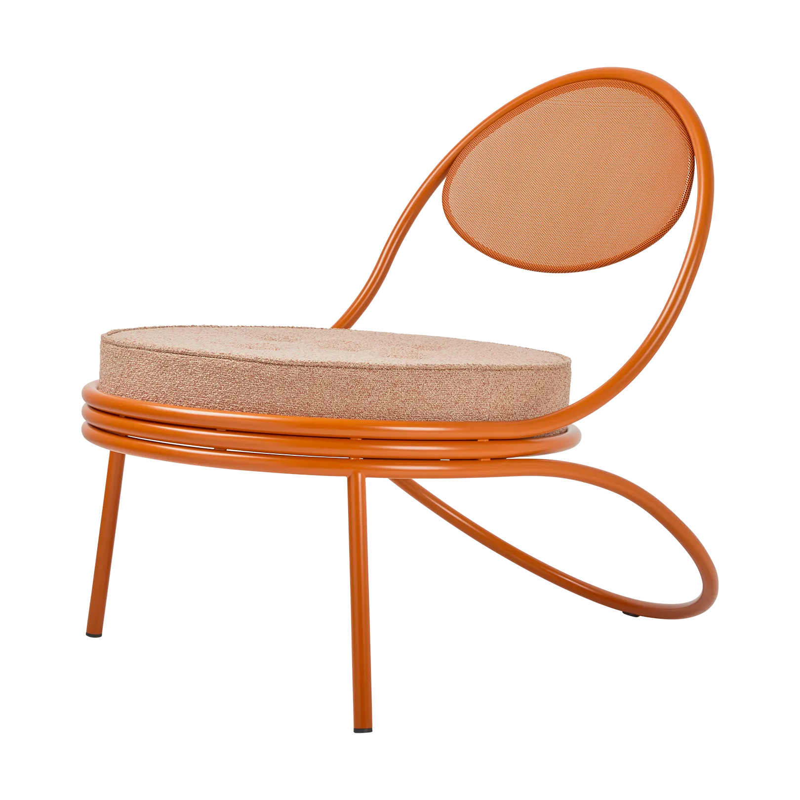 Krzesło Copacabana Outdoor Lounge Chair z tapicerowanym siedziskiem, Lorkey limonta 44-international orange GUBI