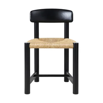 Krzesło Daumiller Side Chair - Natural Rush-brown/black pine - GUBI