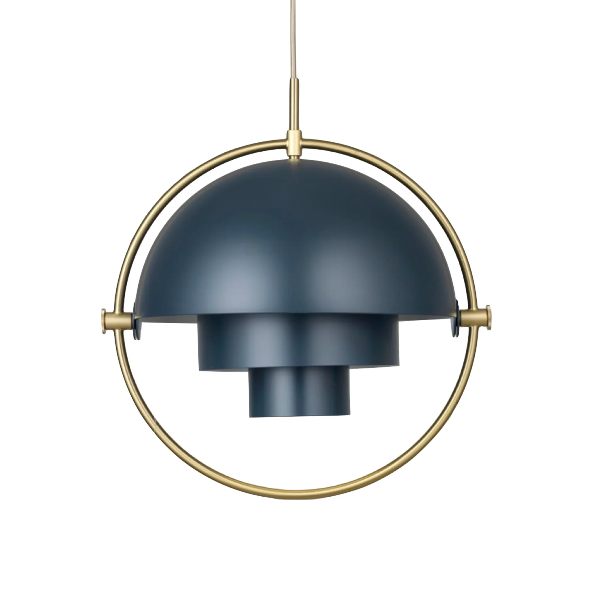 Lampa Multi-Lite , Midnight Blue-mosiądz GUBI