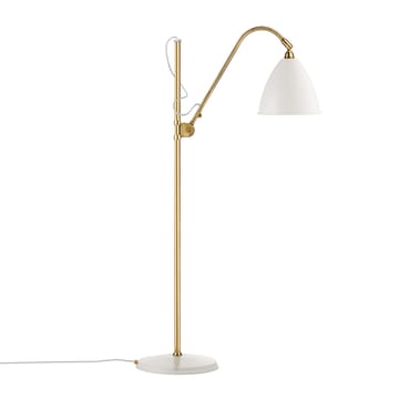 Lampa podłogowa Bestlite BL3M - matowy biały - mosiądz - GUBI