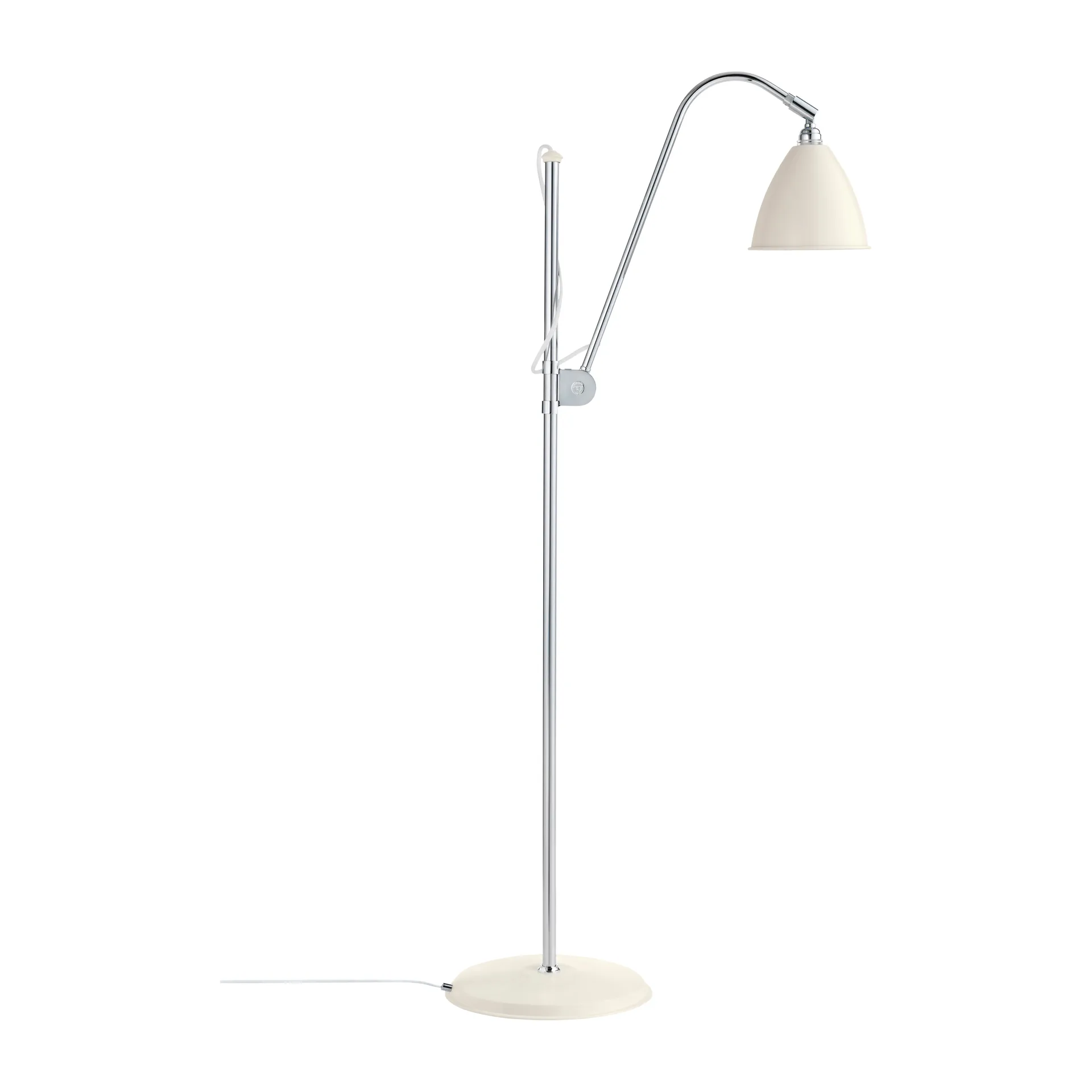 Lampa podłogowa Bestlite BL3S , matowy biały - chrom GUBI