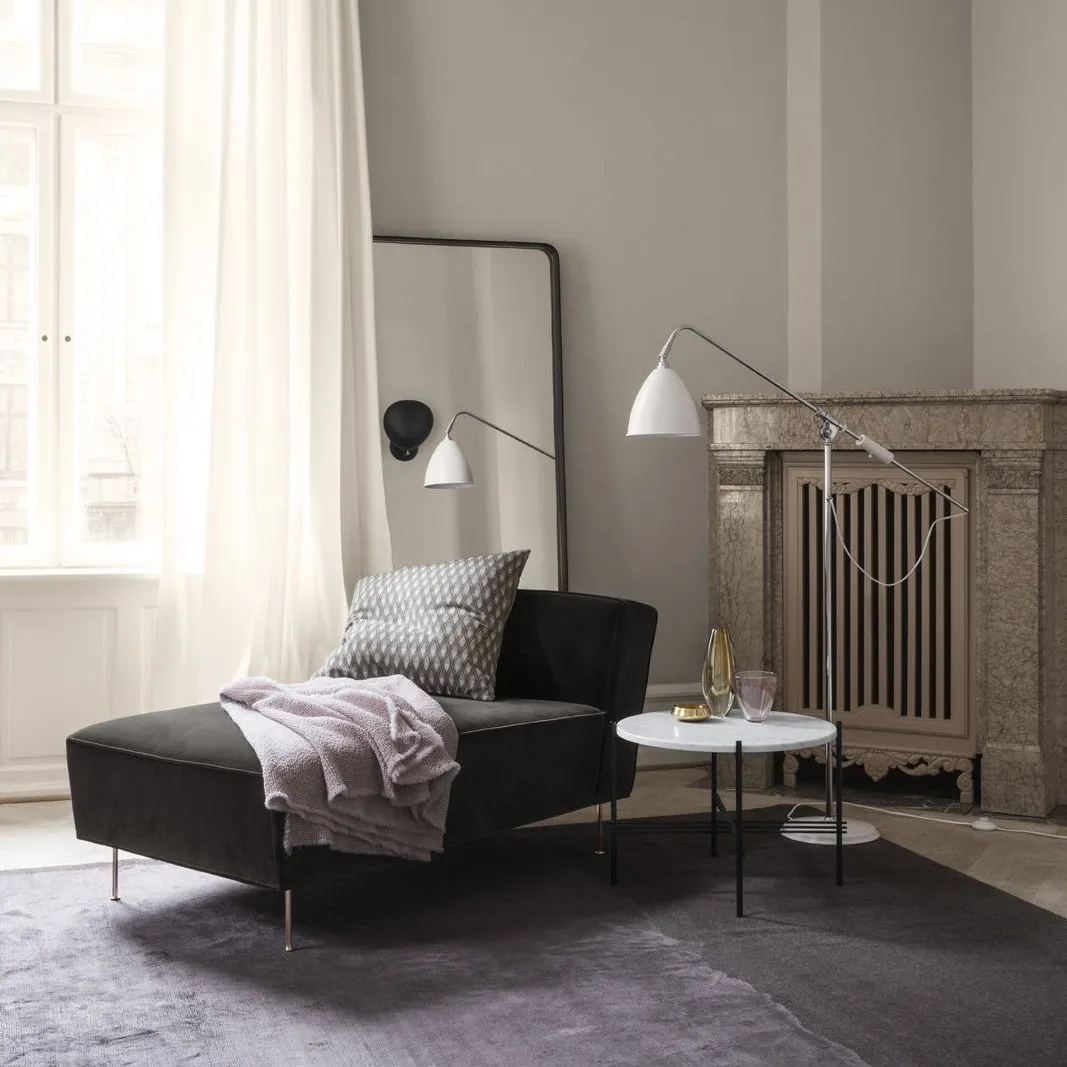 Lampa podłogowa Bestlite BL4 , matowy biały - chrom GUBI