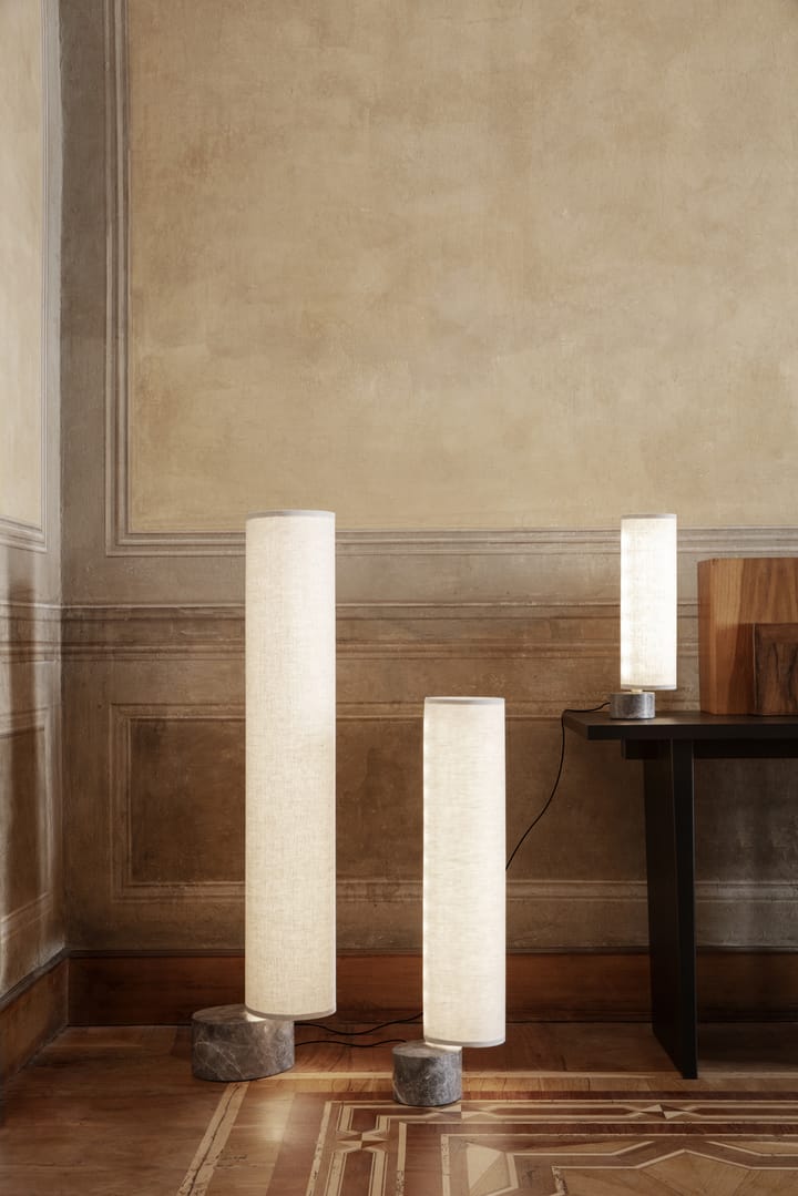 Lampa podłogowa Unbound 80 cm, Płótno-szary marmur GUBI