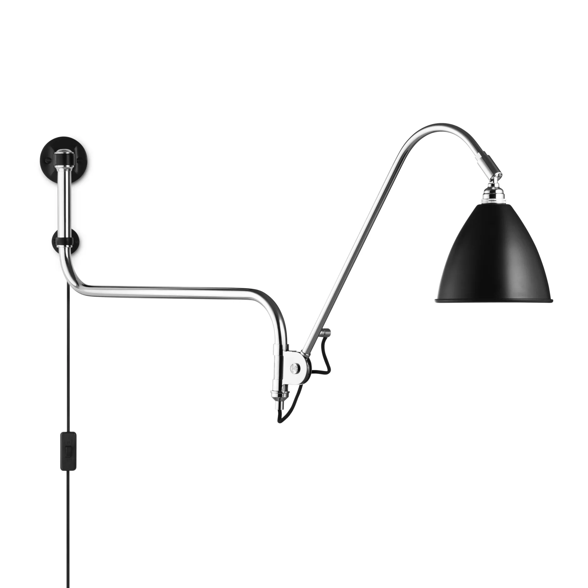 Lampa ścienna Bestlite BL10, czarny-chrom GUBI