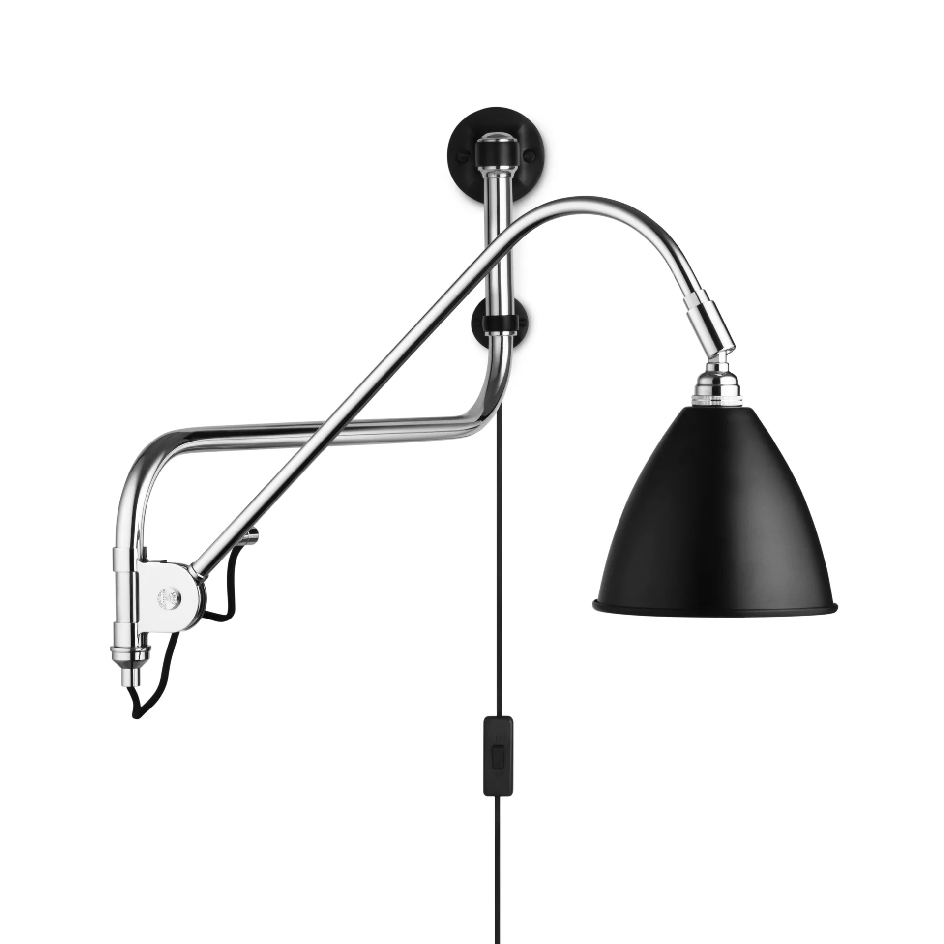 Lampa ścienna Bestlite BL10, czarny-chrom GUBI