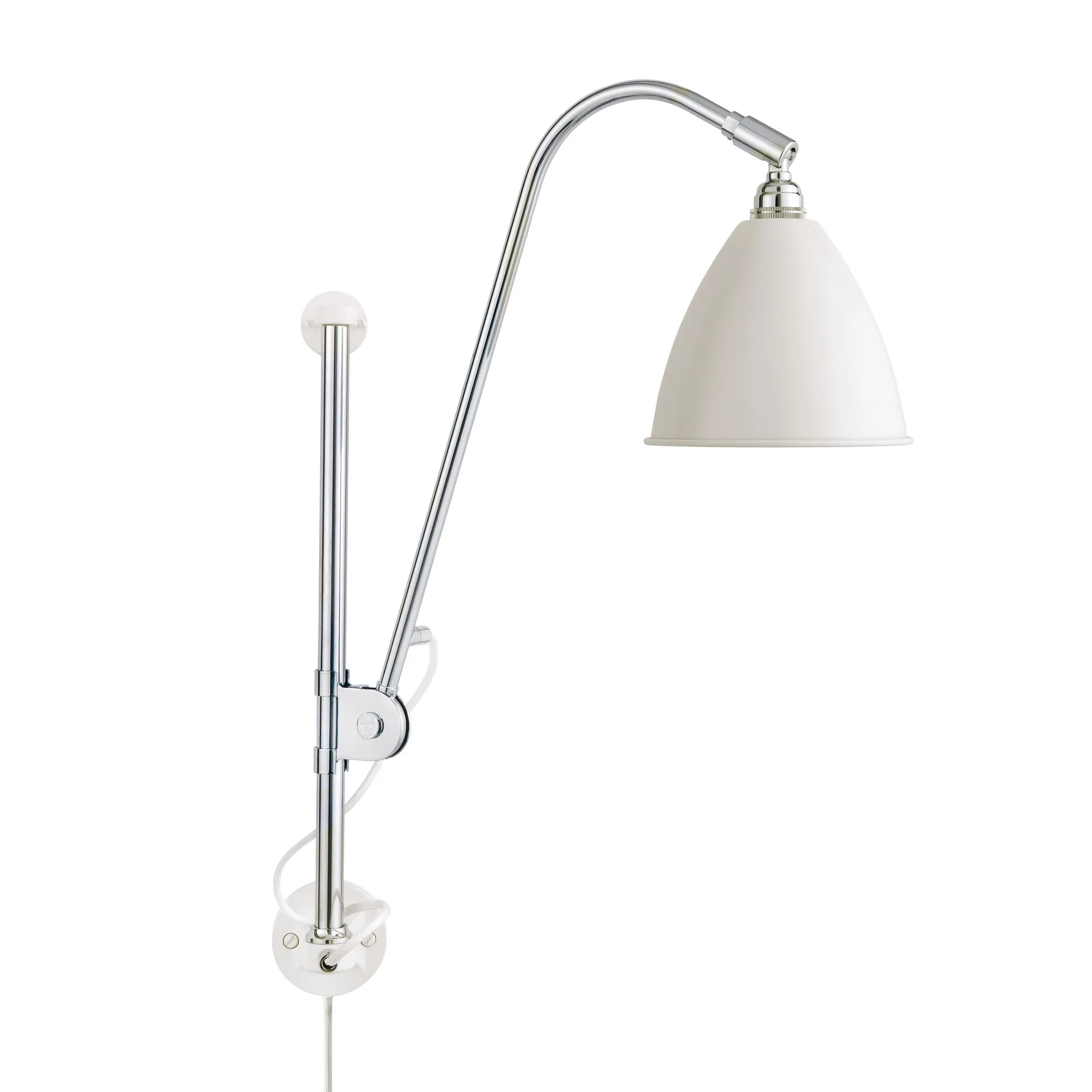 Lampa ścienna Bestlite BL5, Biel matowa-chrom GUBI
