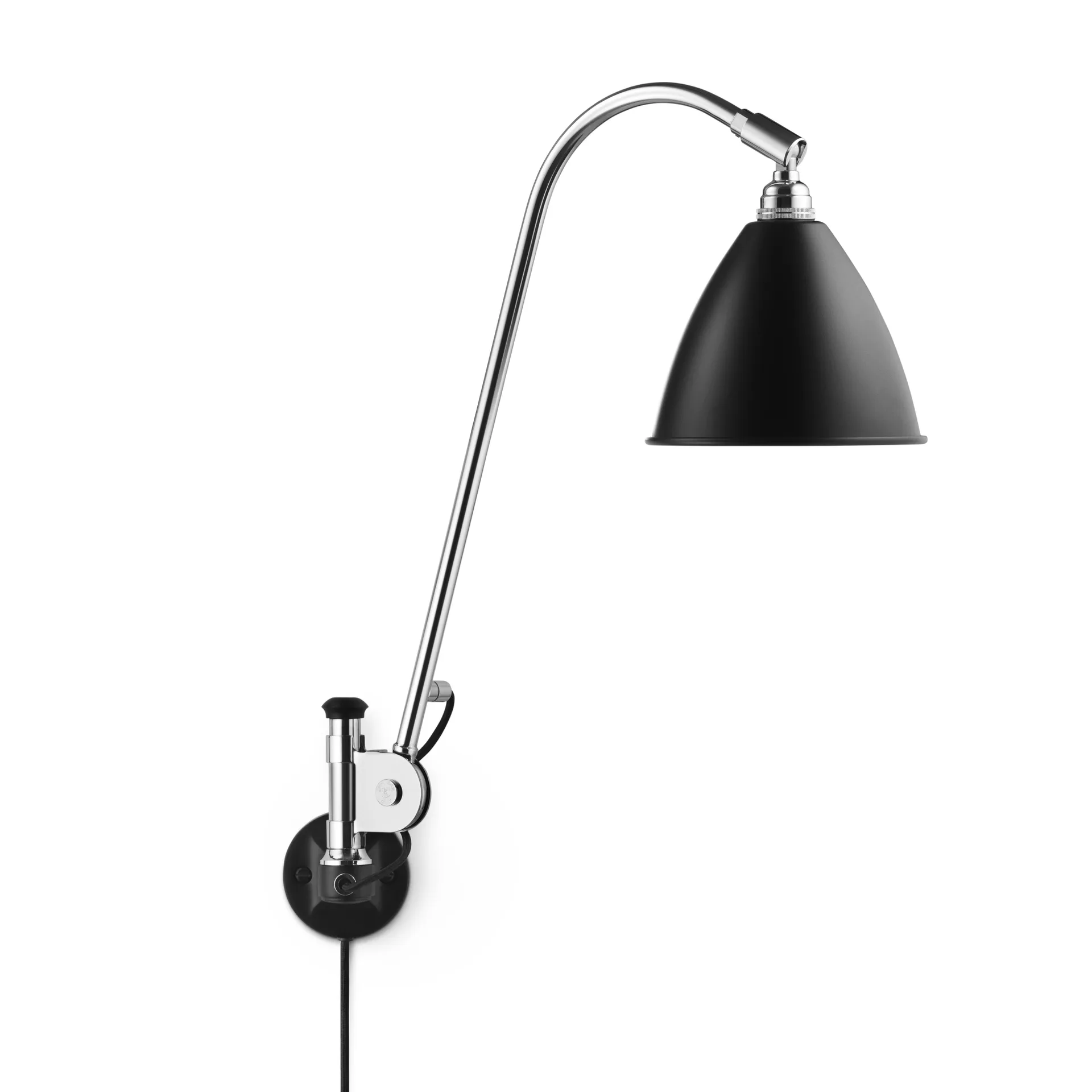 Lampa ścienna Bestlite BL6, czarny - chrom GUBI
