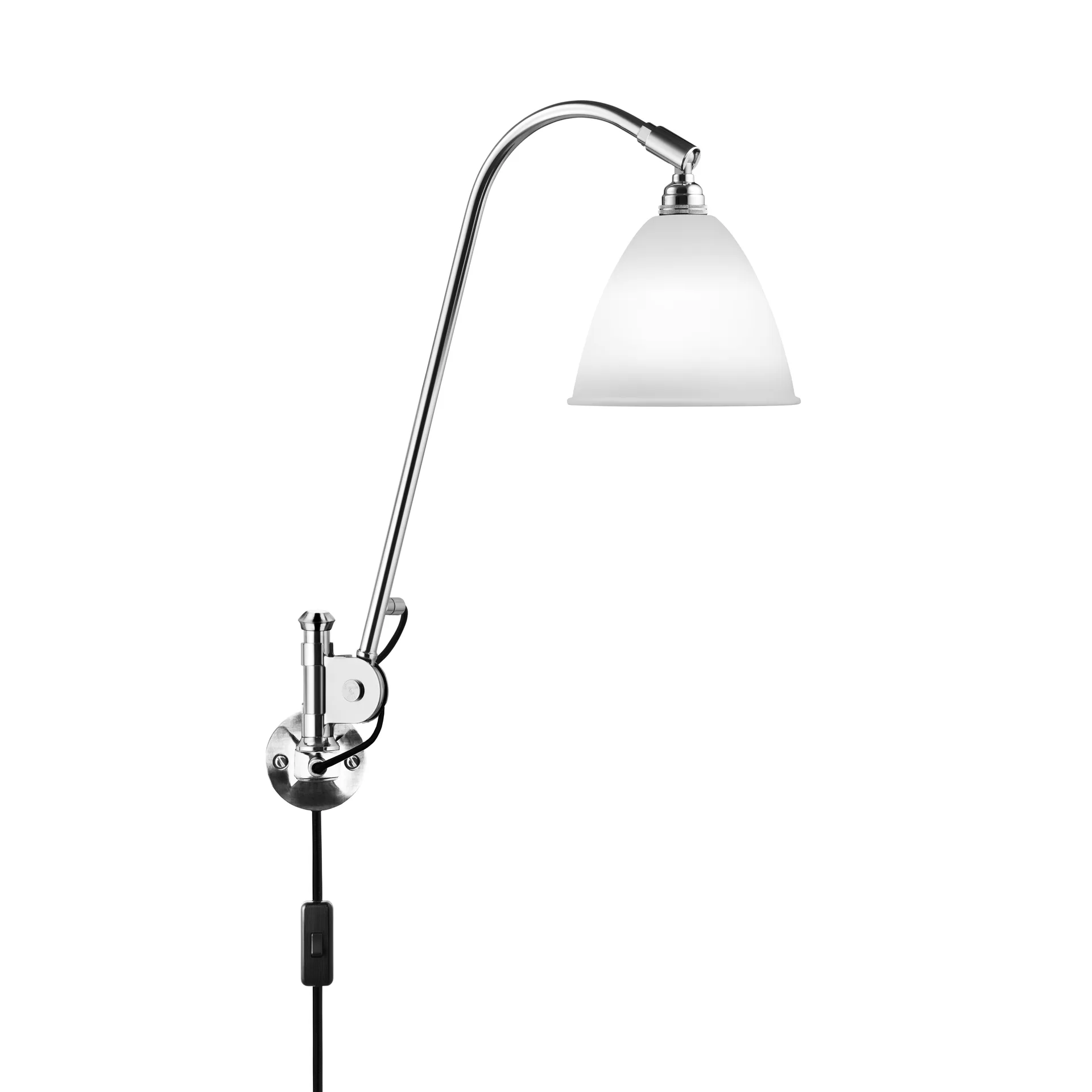 Lampa ścienna Bestlite BL6, porcelana kostna - chrom GUBI