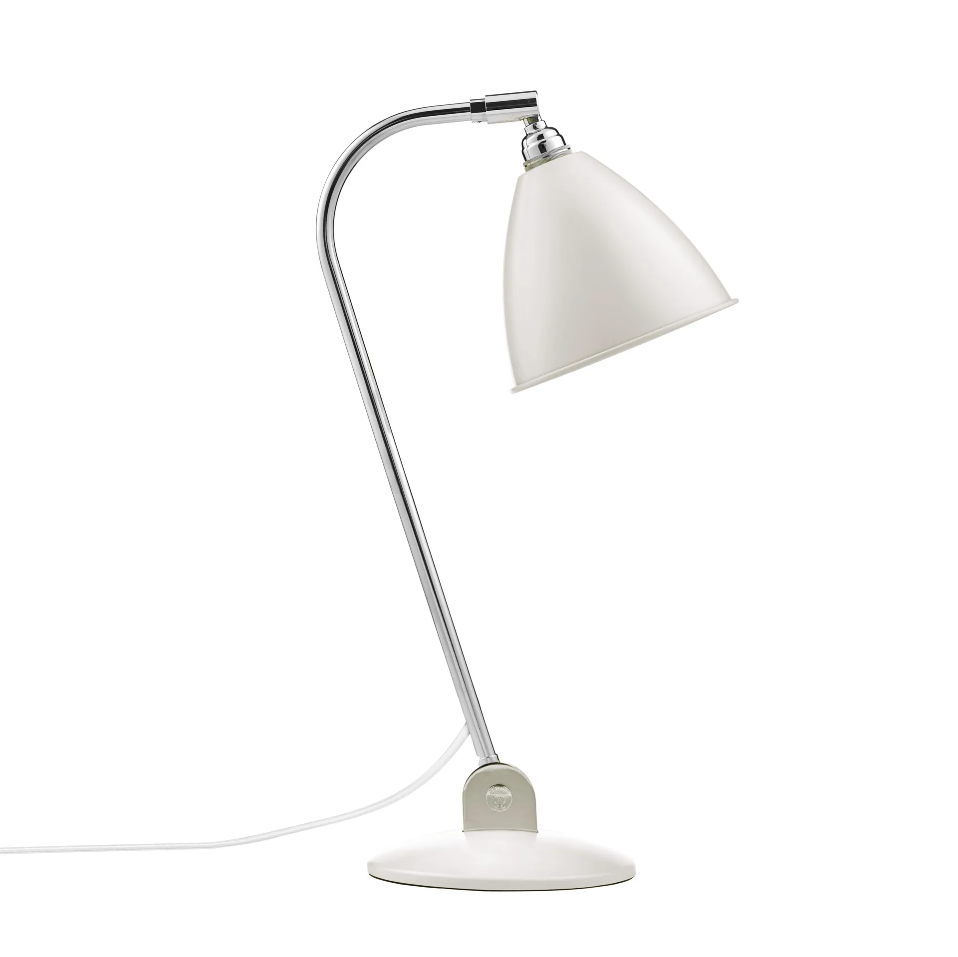 Lampa stołowa Bestlite BL2 , matowy biały - chrom GUBI