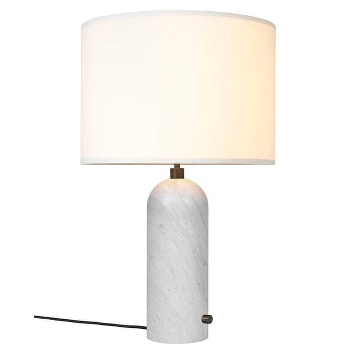 Lampa stołowa Gravity L, Biały marmur - biały GUBI