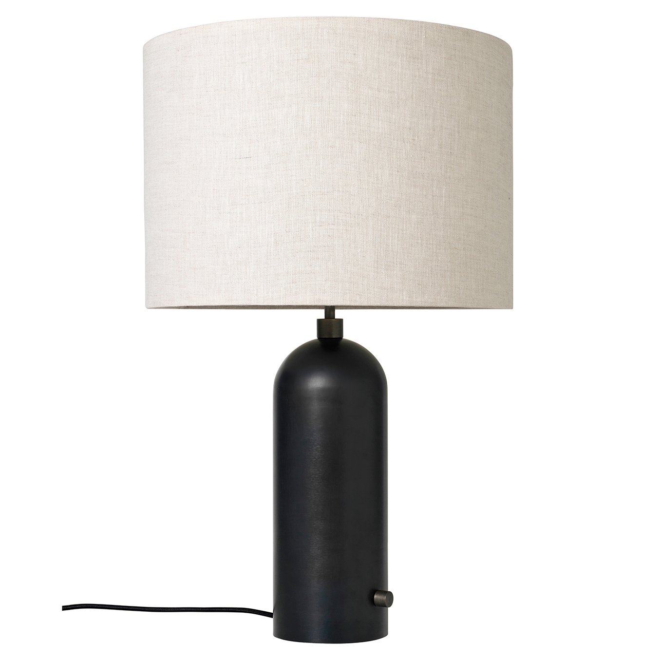 GUBI Lampa stołowa Gravity L Czarne płótno | Skandynawski Design | Lampy stołowe | Czarny