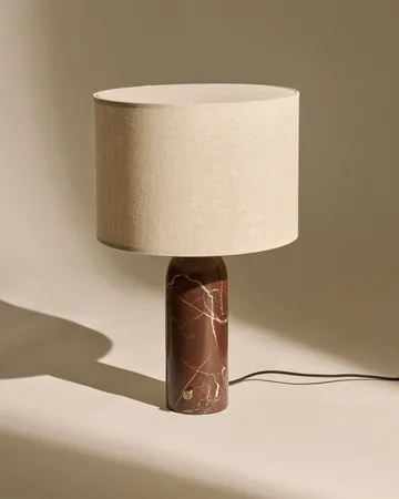 Lampa stołowa Gravity L - Maroon marble-canvas - GUBI