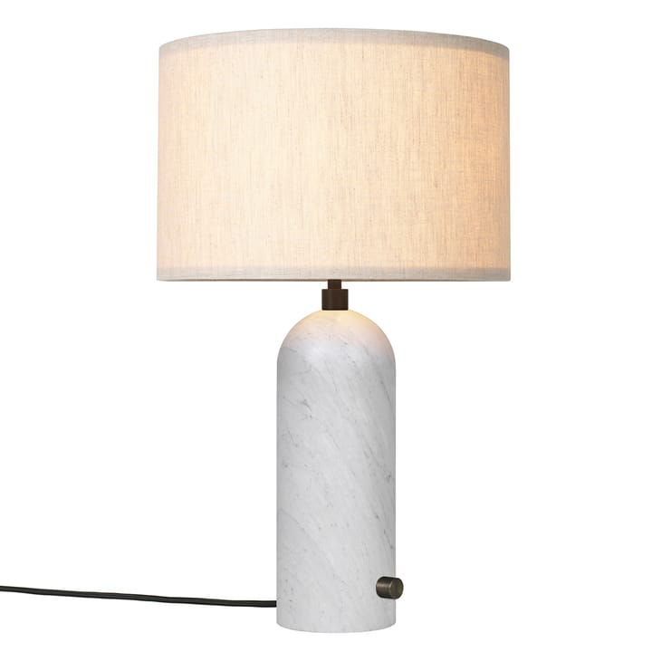 Lampa stołowa Gravity S, Biały marmur płótno GUBI