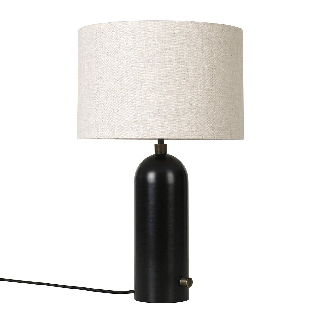 GUBI Lampa stołowa Gravity S Czarne płótno | Skandynawski Design | Lampy stołowe | Czarny