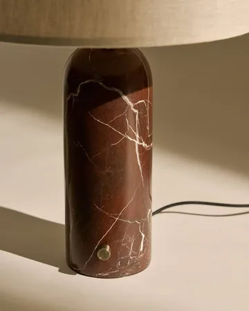Lampa stołowa Gravity S - Maroon marble-canvas - GUBI