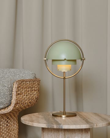 Lampa stołowa Multi-Lite - Brass-desert sage - GUBI