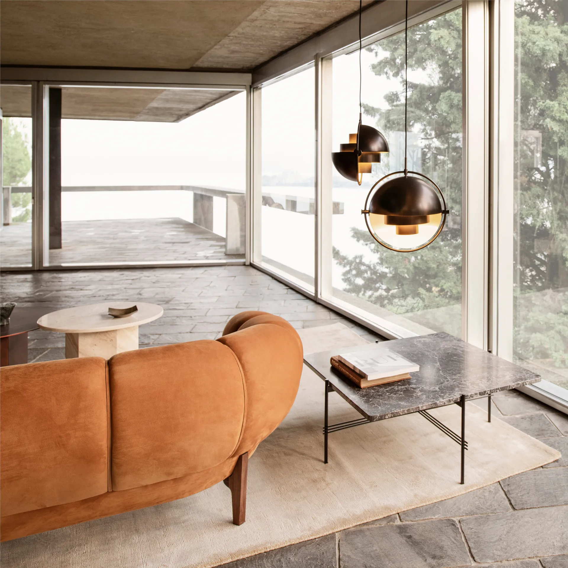 Lampa sufitowa Multi-Lite mała, Mosiądz postarzany GUBI