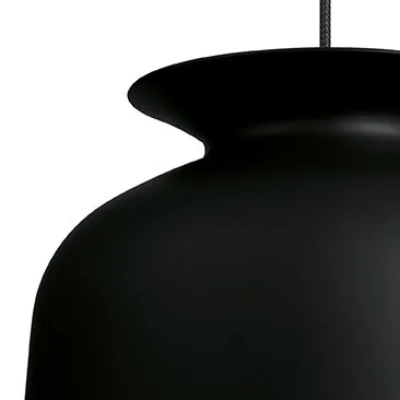 Okrągła lampa sufitowa duża, charcoal black (czarny) GUBI