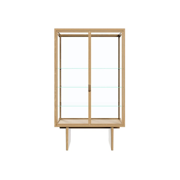 Private gablota - szkło, dąb bejcowany na jasno, wys.50 cm - GUBI