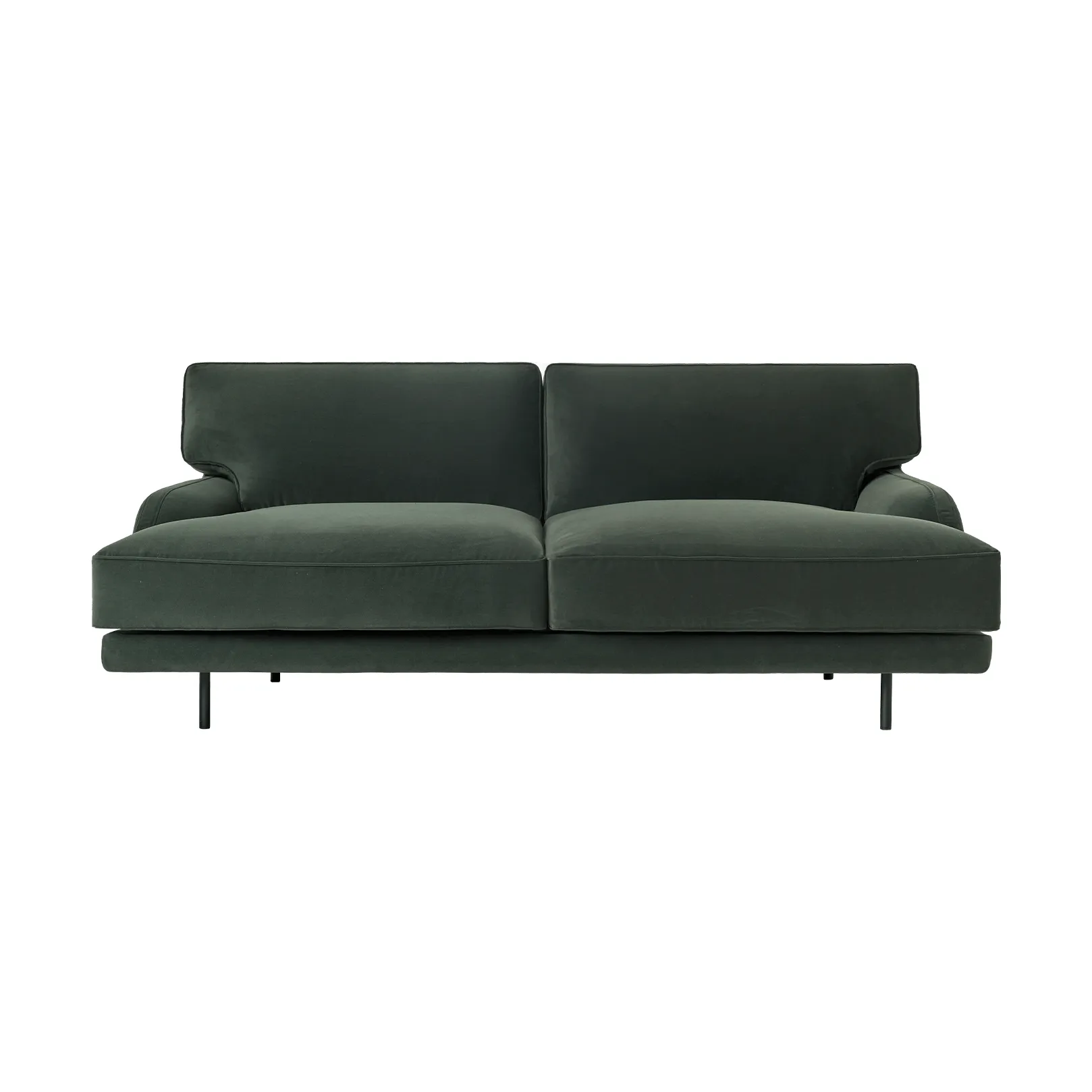 Sofa 2-osobowa Flaneur, Asator 0984-matowa czerń, 2-osobowa GUBI