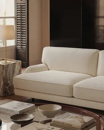Sofa 2-osobowa Flaneur - Bouclé-matowy - GUBI