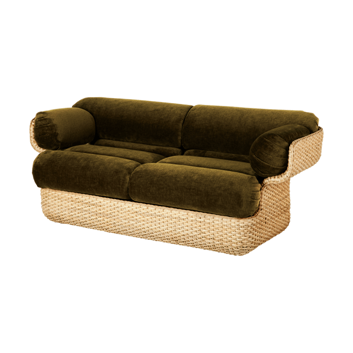 Sofa 2-osobowa tapicerowana Basket - Mumble Glamour Group 40-rattan - GUBI