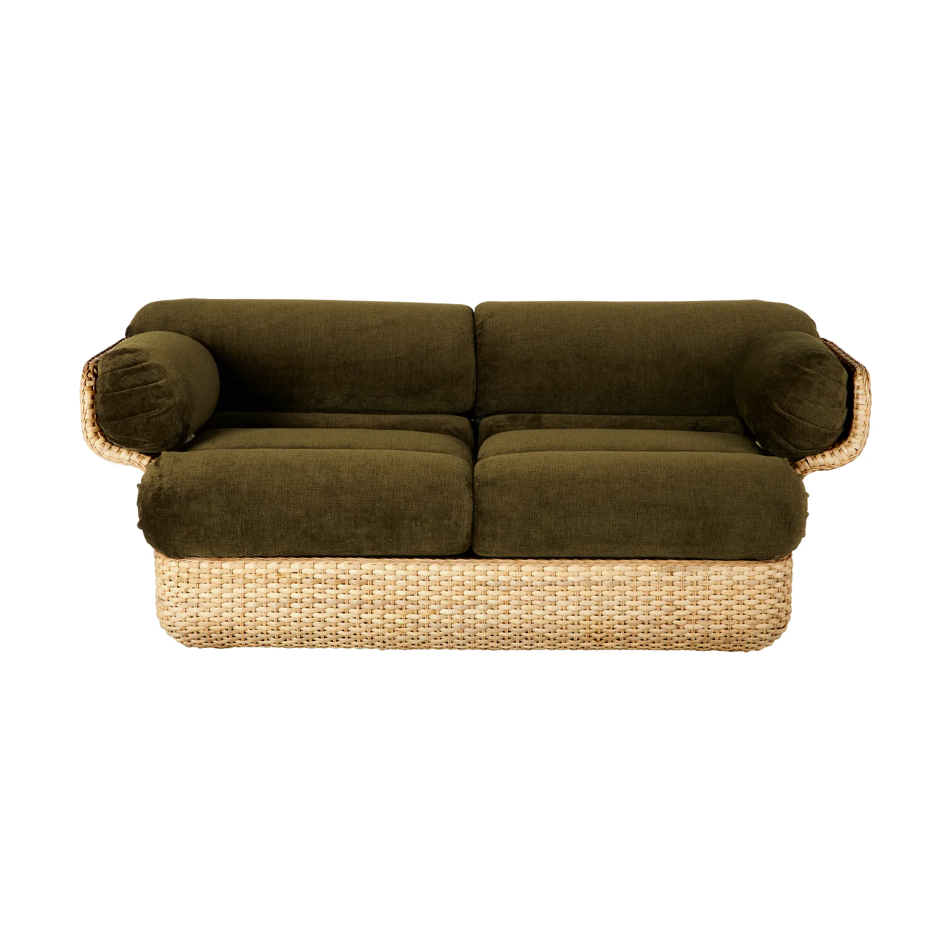 Sofa 2-osobowa tapicerowana Basket, Mumble Glamour Group 40-rattan GUBI