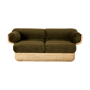 Sofa 2-osobowa tapicerowana Basket - Mumble Glamour Group 40-rattan - GUBI