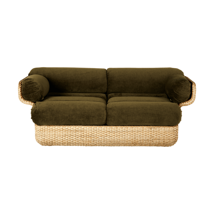 Sofa 2-osobowa tapicerowana Basket, Mumble Glamour Group 40-rattan GUBI