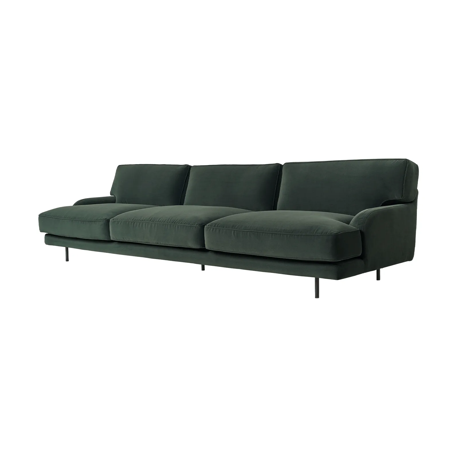 Sofa 3-osobowa Flaneur, Asator 0984-matowa czerń GUBI