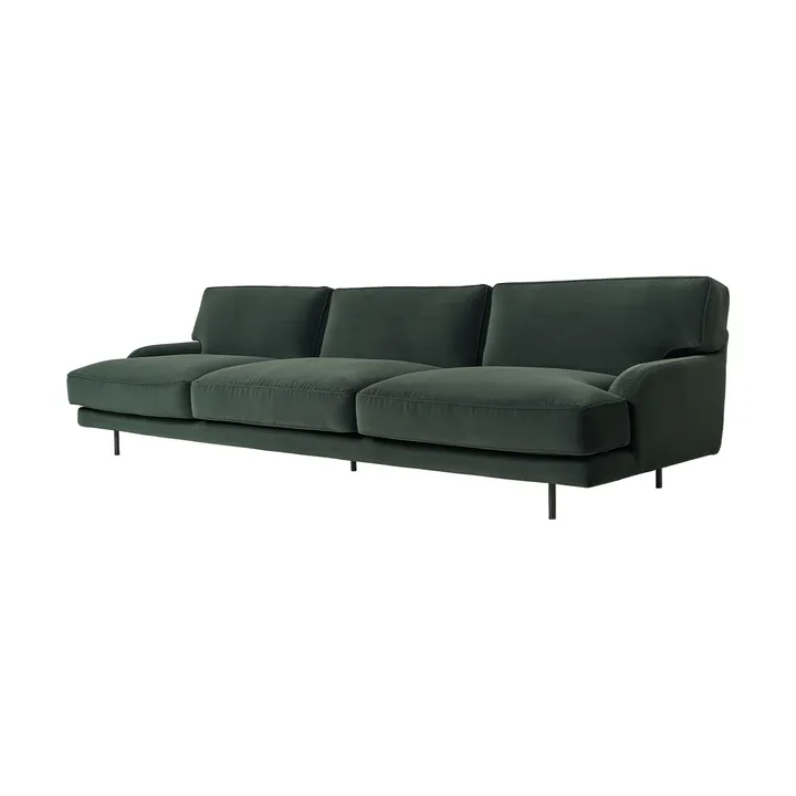 Sofa 3-osobowa Flaneur - Asator 0984-matowa czerń - GUBI