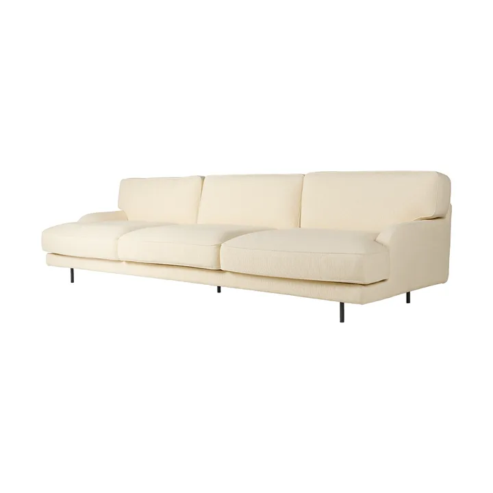 Sofa 3-osobowa Flaneur - Bouclé-czarny mat - GUBI