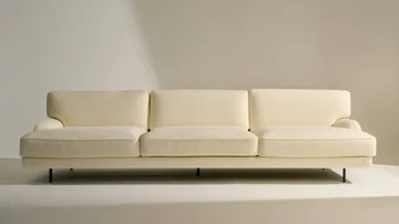 Sofa 3-osobowa Flaneur - Bouclé-czarny mat - GUBI