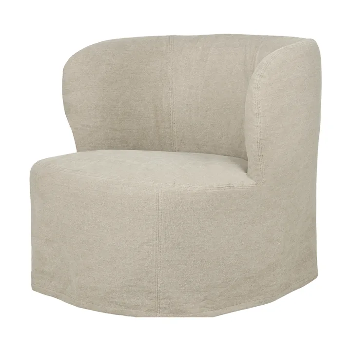 Stay Slipcover fotel lounge - Linen 0023, duży - GUBI