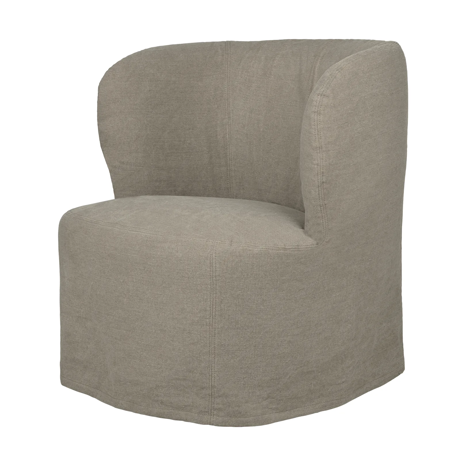 Stay Slipcover fotel lounge, Linen 0024, mały GUBI