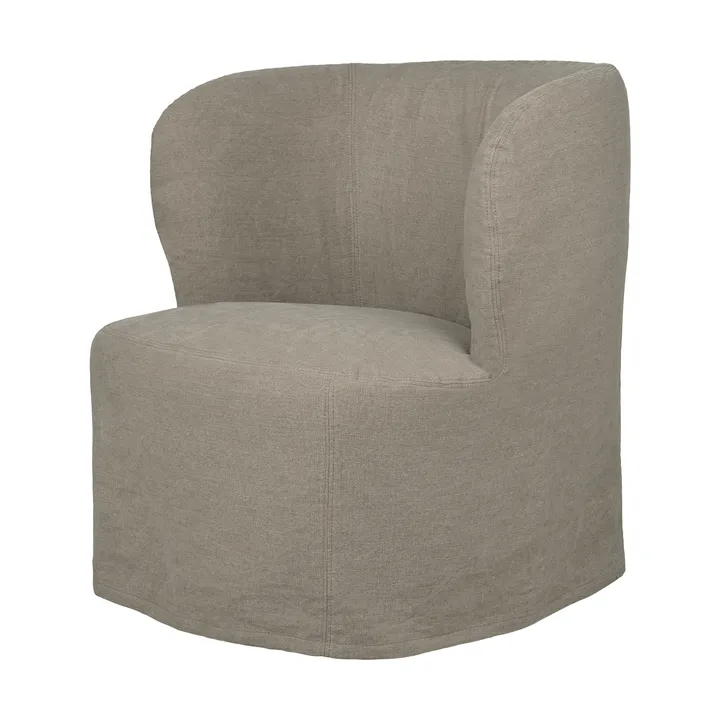 Stay Slipcover fotel lounge - Linen 0024, mały - GUBI