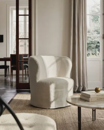 Stay Slipcover fotel lounge - Linen 0024, mały - GUBI