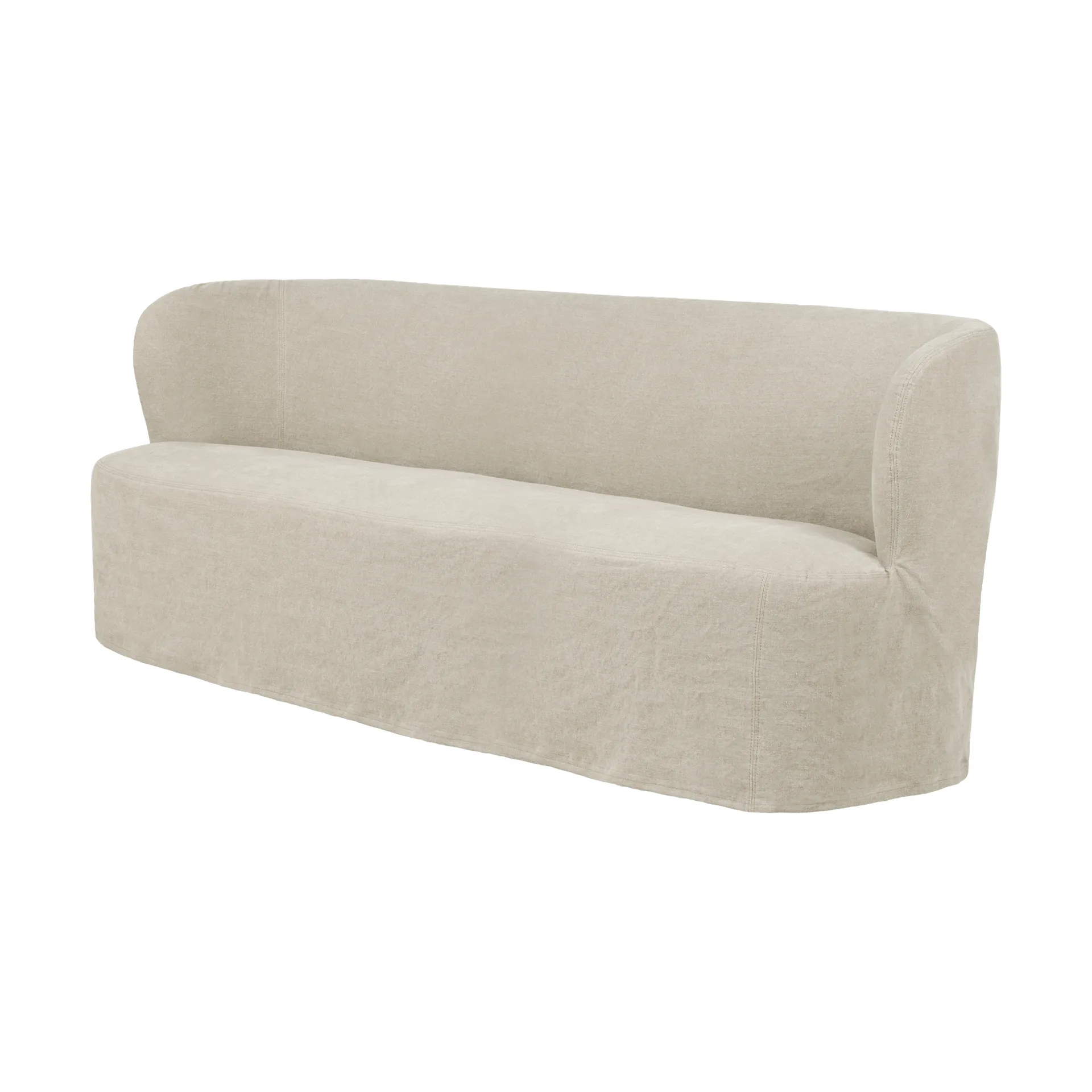 Stay Slipcover sofa, Linen 0023, 190x70 cm, 2,5-osobowa sofa GUBI