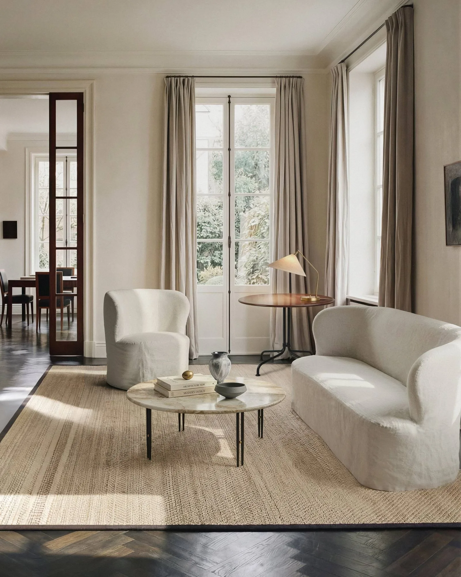 Stay Slipcover sofa, Linen 0024, 260x70 cm, 4-osobowa GUBI