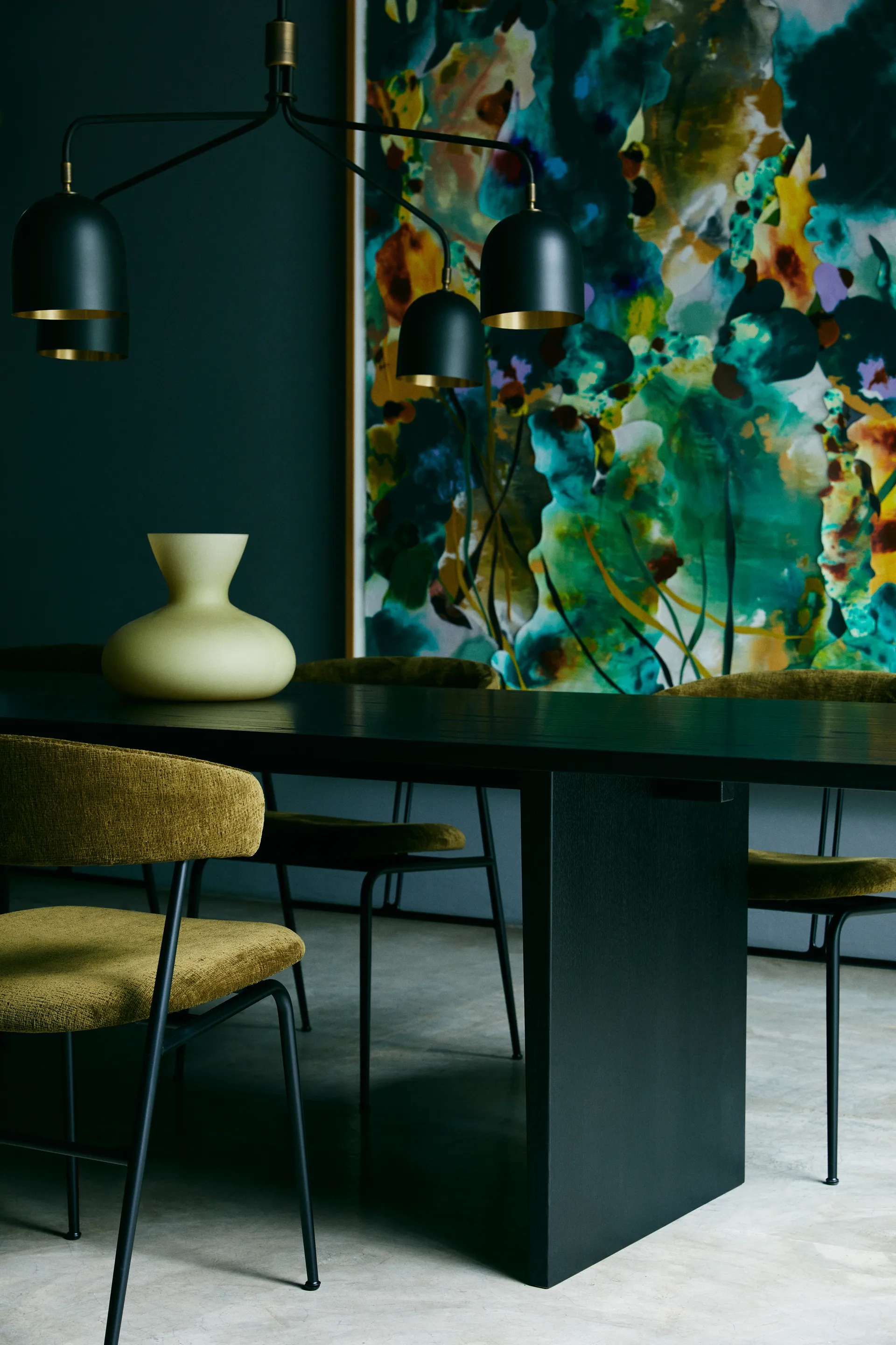 Stół jadalniany Private 100x260 cm, Brązowy- dąb bejcowany na czarno GUBI